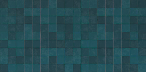 Seamless Dark Teal Square Ceramic Tile Texture Background