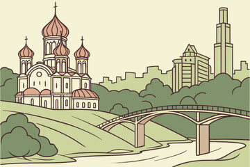 Obraz premium Rostov-on-Don, Russia – A major southern port city.