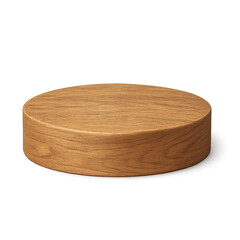 3f wooden podium mockup isolated on white 