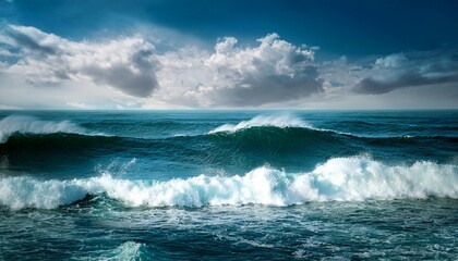 Fototapeta premium ocean and big waves travel photo
