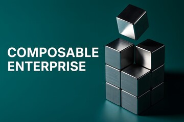 Obraz premium Composable Enterprise Vision for Business Agility and Modular IT Architecture