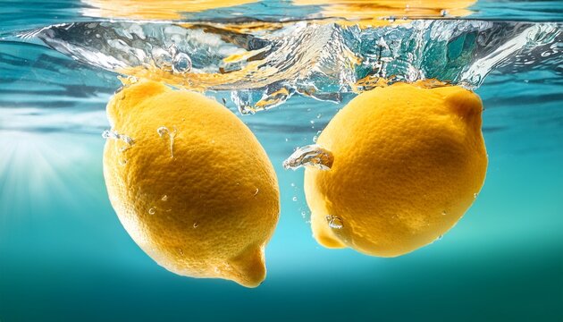 freshy lemon underwater clear water photography