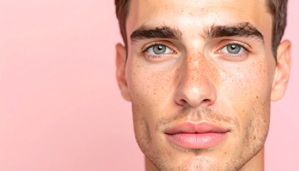 Obraz premium Close-up portrait of a man's face