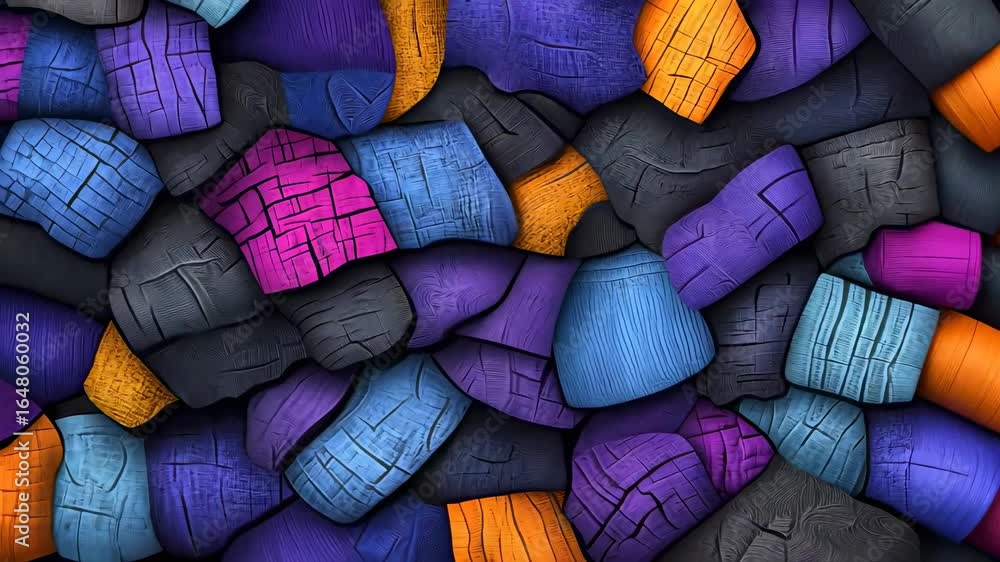 Poster colorful abstract textile background with dynamic patterns and textures