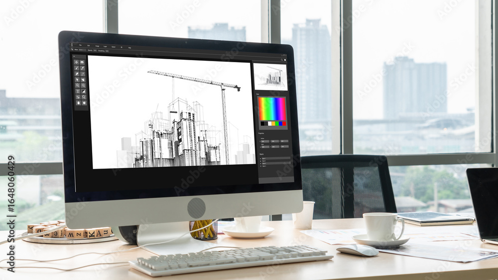 Aufkleber architectural design modish software application for architect business and professional designer