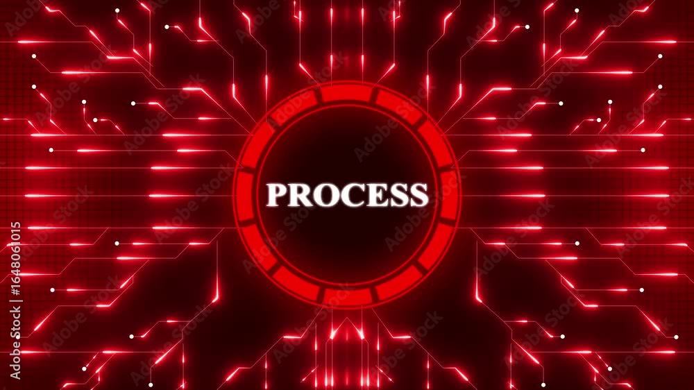 Aufkleber abstract digital circuit board visualizes process in technology with blue background