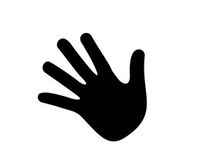 Obraz premium Hand hello, bye hand, welcome, goodbye, gesture illustration on transparent background. 