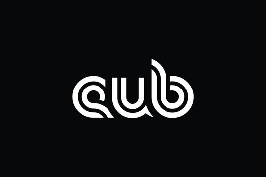 EUB Creative Unique Modern Letter Logo Design. Elegant Monogram Logo Design with Decorative Elements and Typography