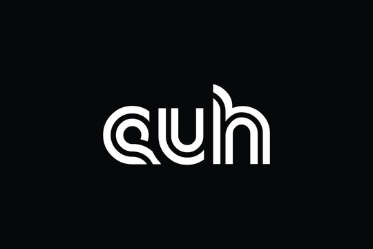 EUH Creative Unique Modern Letter Logo Design. Elegant Monogram Logo Design with Decorative Elements and Typography