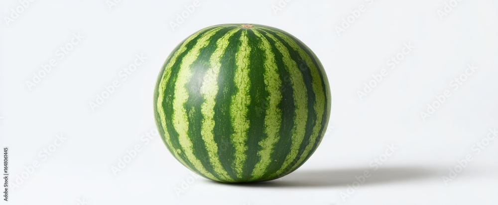 Poster the watermelon on a white background with soft shadow minimal studio shot