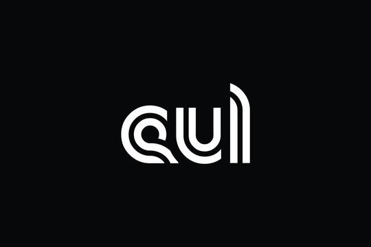 EUL Creative Unique Modern Letter Logo Design. Elegant Monogram Logo Design with Decorative Elements and Typography