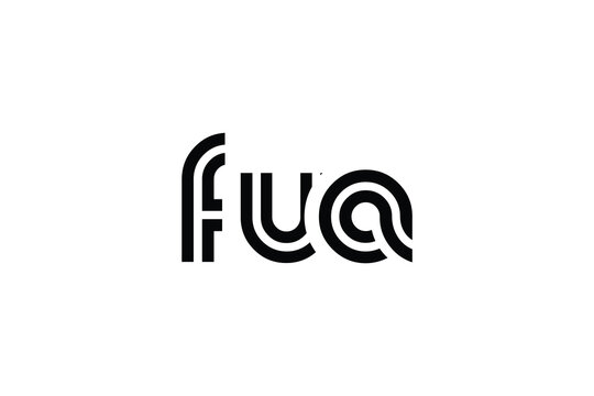 FUA Creative Unique Modern Letter Logo Design. Elegant Monogram Logo Design with Decorative Elements and Typography