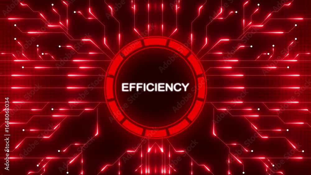 Poster Technological efficiency conceptualized within dynamic blue circuit board connections