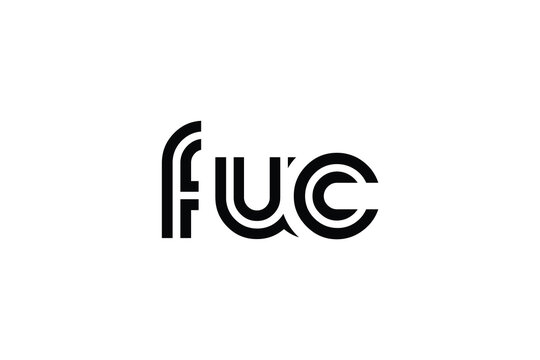 FUC Creative Unique Modern Letter Logo Design. Elegant Monogram Logo Design with Decorative Elements and Typography