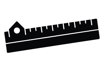 Black TSquare Ruler with Increments Displayed, for Precise Measuring and Drafting