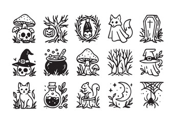 Spooky Halloween Icon Set