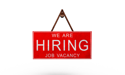we are hiring job vacancy red pink orange color sign symbol we are hiring job vacancy hr human resource recruitment opportunity career employee company interview work occupation we are hiring job 