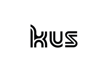 Fototapeta premium KUS Creative Unique Modern Letter Logo Design. Elegant Monogram Logo Design with Decorative Elements and Typography