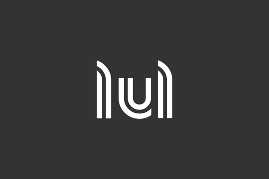 LUL Creative Unique Modern Letter Logo Design. Elegant Monogram Logo Design with Decorative Elements and Typography