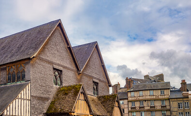 The medieval old town of Honfleur, Calvados, Normandie, Framce