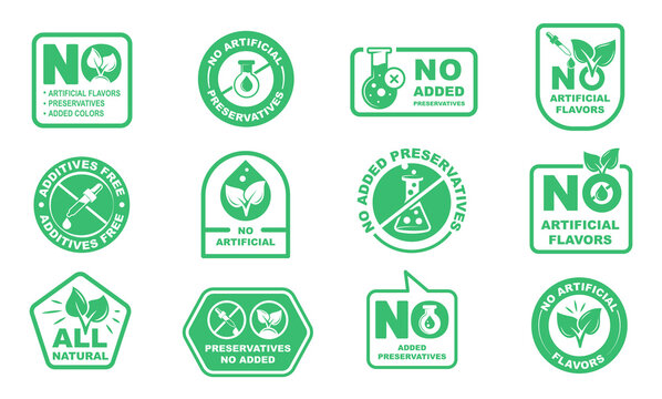 Eco-friendly labels for no artificial additives and natural ingredients