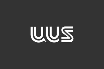 Obraz premium UUS Creative Unique Modern Letter Logo Design. Elegant Monogram Logo Design with Decorative Elements and Typography