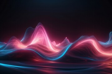 abstract neon background glowing plasma pink blue vertical rays aurora borealis phenomenon