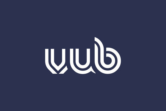 VUB Creative Unique Modern Letter Logo Design. Elegant Monogram Logo Design with Decorative Elements and Typography
