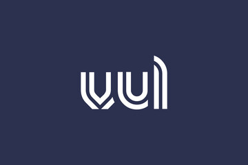 VUL Creative Unique Modern Letter Logo Design. Elegant Monogram Logo Design with Decorative Elements and Typography