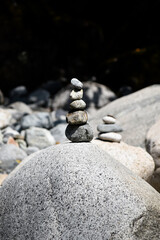 stack of stones on a rock