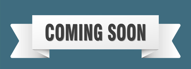 coming soon ribbon isolated on transparent background. coming soon ribbon