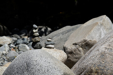 stones on a rock