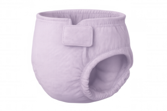 Reusable baby diaper isolated on transparent background, perfect for parenting and childcare visuals