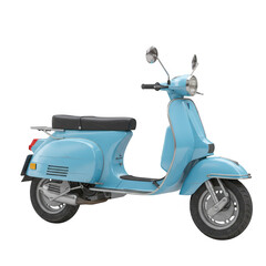 Obraz premium 3d blue scooter isolated on transparent background