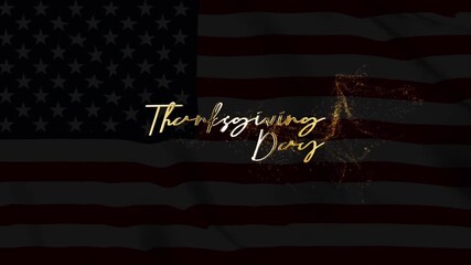 Neon Sign Animation Happy Thanksgiving Day - Powered by Adobe