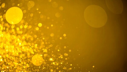Abstract golden bokeh background with shimmering light particles and soft focus for festive celebrations