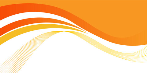 MobileModern orange banner background. Graphic design banner pattern background template with dynamic wave shapes. EPS 10