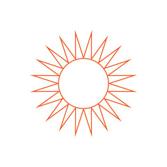 Sun icon. Orange sun icon png. Sun symbol.