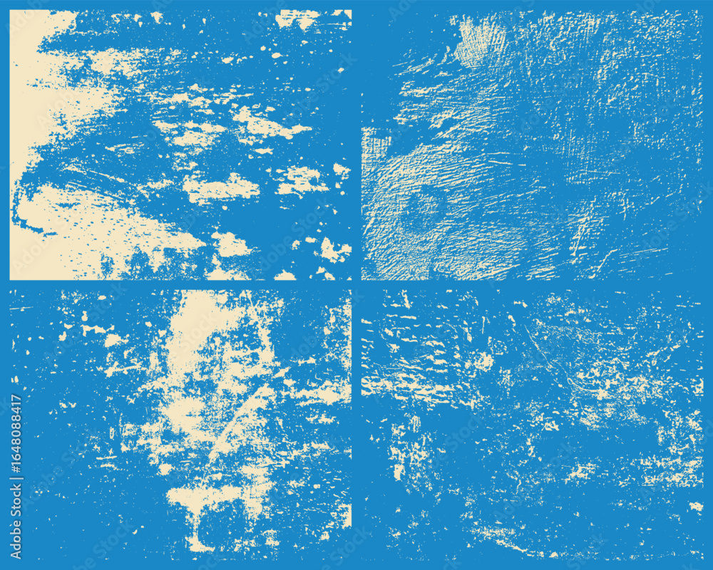 Poster a blue and beige colored texture image with a rough, worn appearance. the surface is distressed, wit