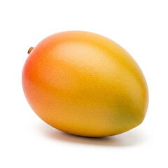 Ripe Mango on White Background, Fresh and Juicy