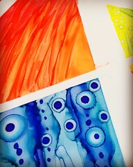 Vibrant Alcohol Ink Abstract Painting
