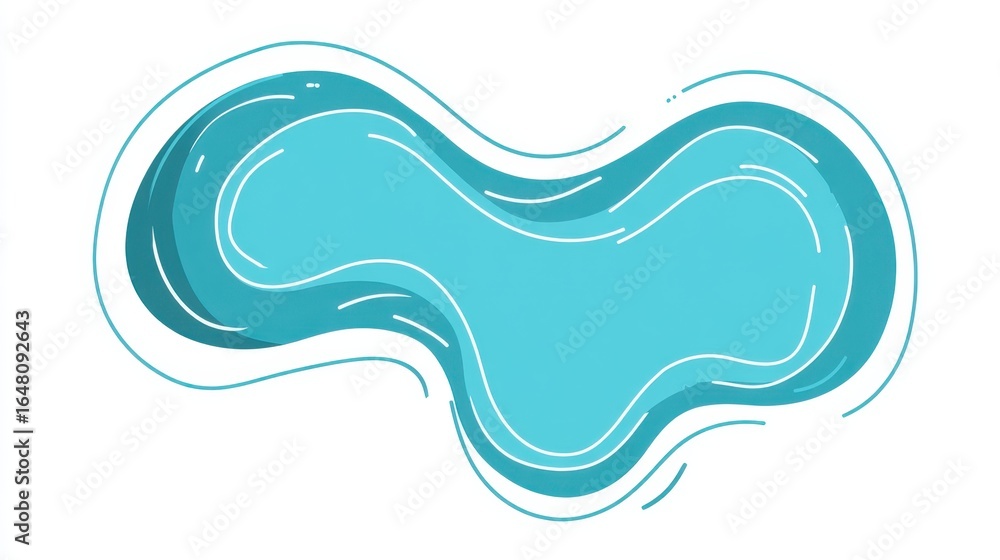 Poster fluid blue gradient lines forming dynamic abstract wave, representing modern graphic design concept 