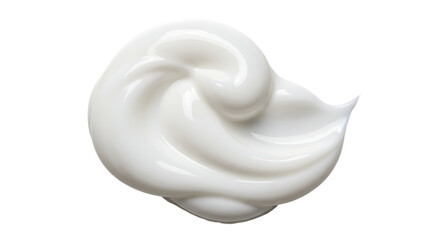 professional high quality A blob of white cream on a solid black background