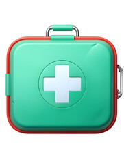 Fototapeta premium Essential first aid kit with iconic cross symbol for health and safety preparedness