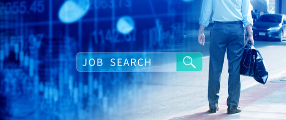 Job search concept, find your career, using looking at online website, Concept of career...