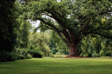 Obraz premium A large tree located in the park