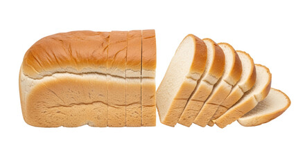 Isolated Sliced White Bread