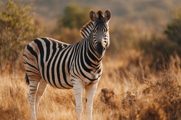 A zebra spotted during a South African safari