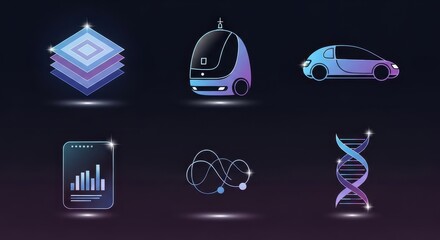 Futuristic technological convergence depicting innovation driving future technologies and