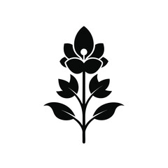 Monkshood flower silhouette icon